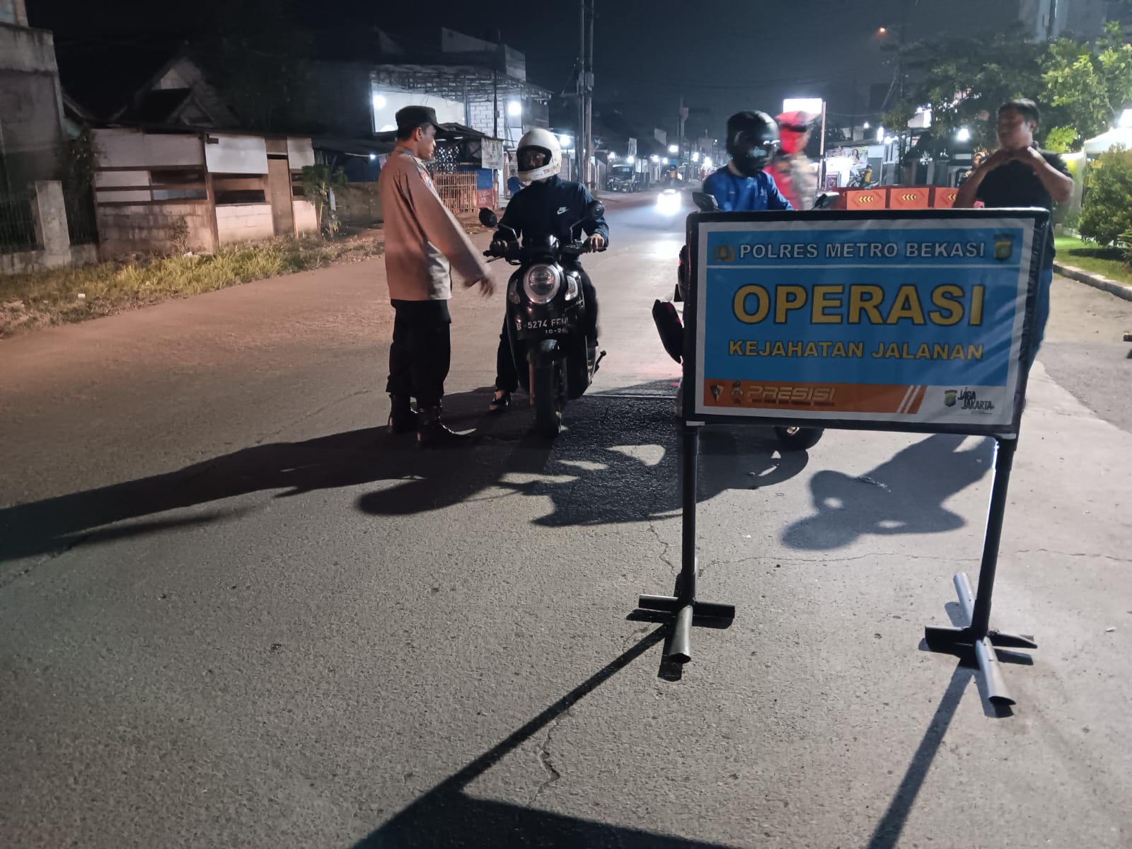 Jaga Jakarta Jaga Bekasi, Polsek Tambun Selatan Perkuat Patroli Malam di Wilayah